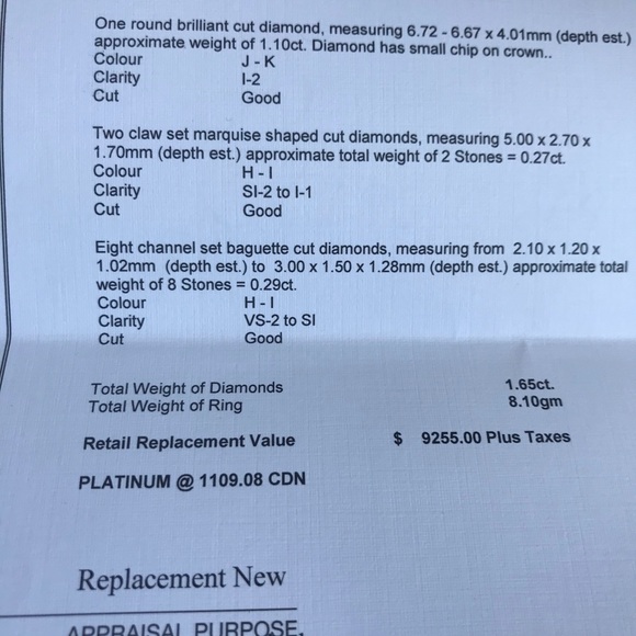 VINTAGE PLATINUM DIAMOND RING ROUND STONE MARQUISE - Picture 13 of 16